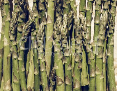 Green Asparagus vegetables vintage desaturated