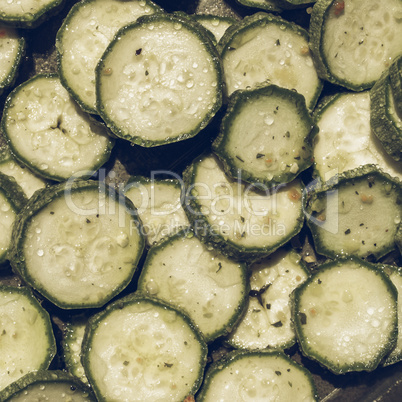 Courgettes zucchini vintage desaturated