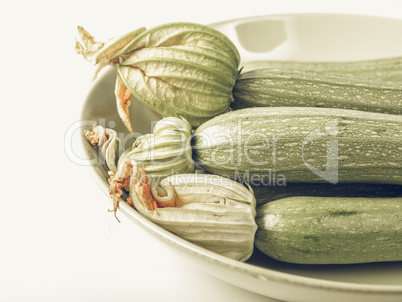 Courgettes zucchini vintage desaturated