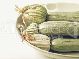 Courgettes zucchini vintage desaturated
