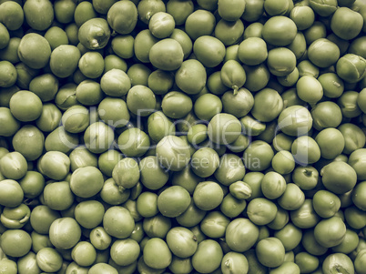 Green peas vegetable background vintage desaturated