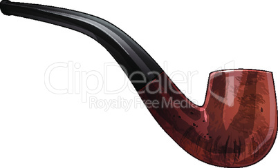 Tobacco pipe vector illustration on a white background