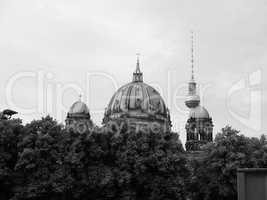 Berliner Dom in Berlin in black and white