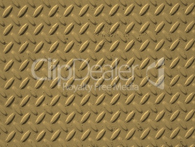 Yellow steel diamond plate background sepia