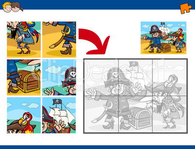 jigsaw puzzle task with pirates