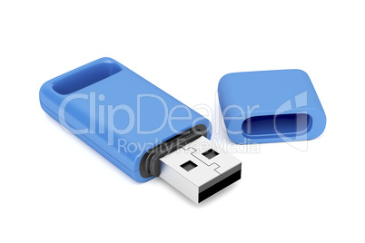 Blue usb flash drive