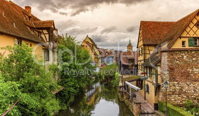 Little Venice, petite Venise, in Colmar, Alsace, France