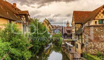 Little Venice, petite Venise, in Colmar, Alsace, France