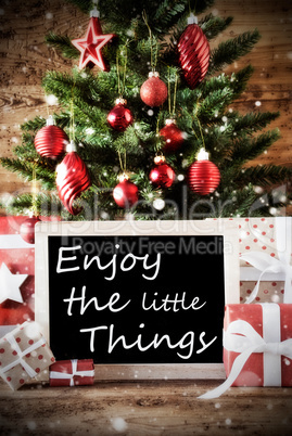 Christmas Tree With Quote Enjoy The Little Things