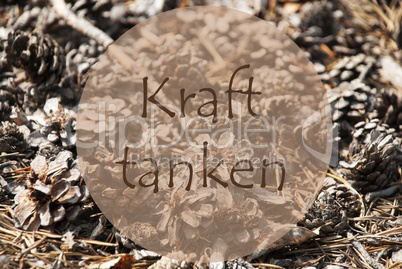 Autumn Greeting Card, Kraft Tanken Means Relax