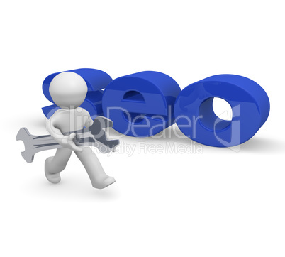 SEO concept image, 3d rendering