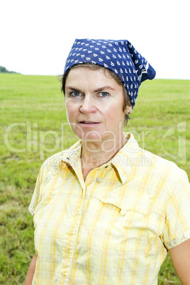 Woman with scarf