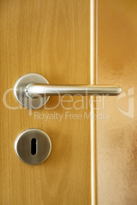 Door with door handle and lock
