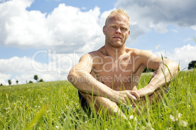 Man in the meadow