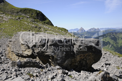 Felsen am Druesberg, Blick zum Mythen