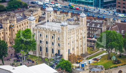 Aerial view of London HDR