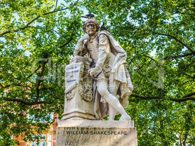 Shakespeare statue in London HDR