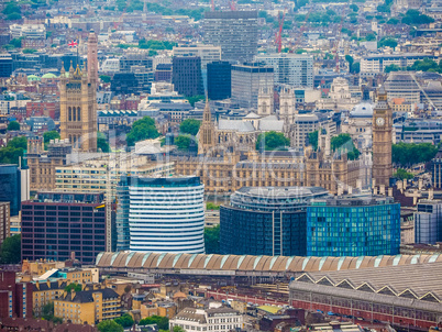 Aerial view of London HDR