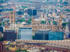 Aerial view of London HDR