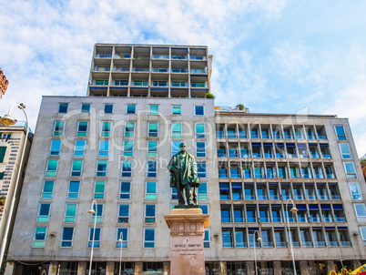 Raffaele Rubattino statue in Genoa HDR