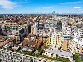 Aerial view of Milan, Italy HDR