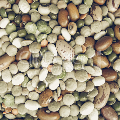 Beans salad vintage desaturated