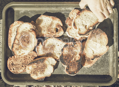 Bread slice vintage desaturated Bread slice vintage desaturated