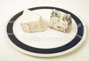 British cheeses vintage desaturated