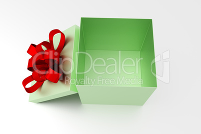 Opened empty gift box, 3D-Illustration