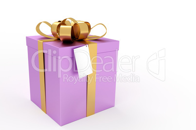 Gift box with bow, 3d-Illustration