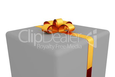Gift box with bow, 3d-Illustration