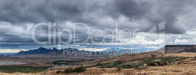 Running storm clouds