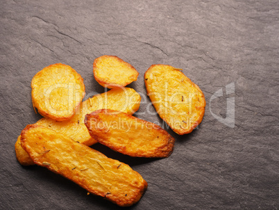 Roasted potato wedges