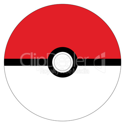 image of pokeball on white background