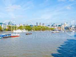 River Thames in London HDR