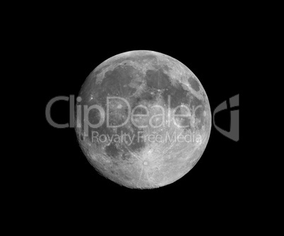 Full moon seen with telescope