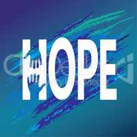 Hand of hope encouragement. Support moral vector