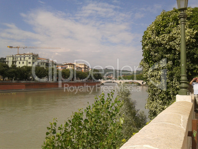 River Adige panorama in Verona