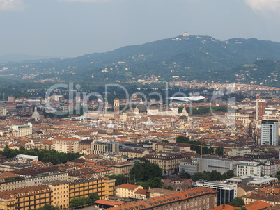 Aerial view of Turin