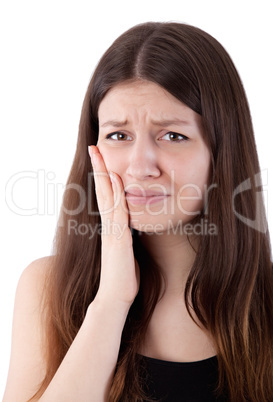 girl with toothache