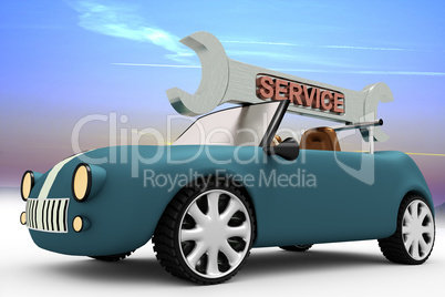 Car with wrench field service