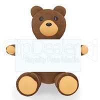 Teddy Bear with billboard