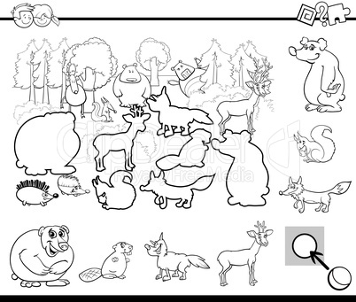 cartoon activity for coloring