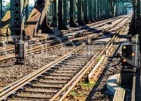 Railway railroad tracks HDR