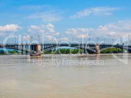 Rhine river in Mainz HDR