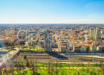 Milan aerial view HDR