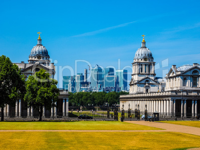 Canary Wharf in London HDR