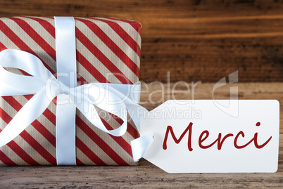 Present With Label, Merci Means Thank You