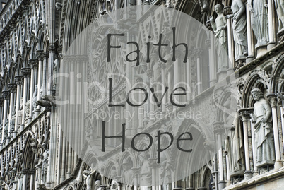 Church Of Trondheim, Text Faith Love And Hope
