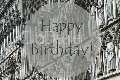 Church Of Trondheim, Text Happy Birthday